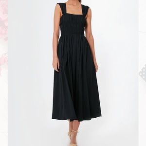 Tuckernuck Pomander place Black Noah Smocked Dress Size XS NWT